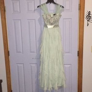 Sea foam green tulle dress